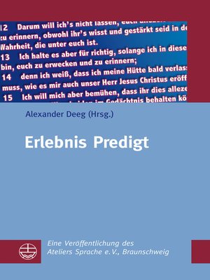 cover image of Erlebnis Predigt